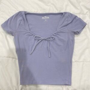 cute pastel purple cinched top